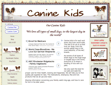 Tablet Screenshot of canine-kids.com